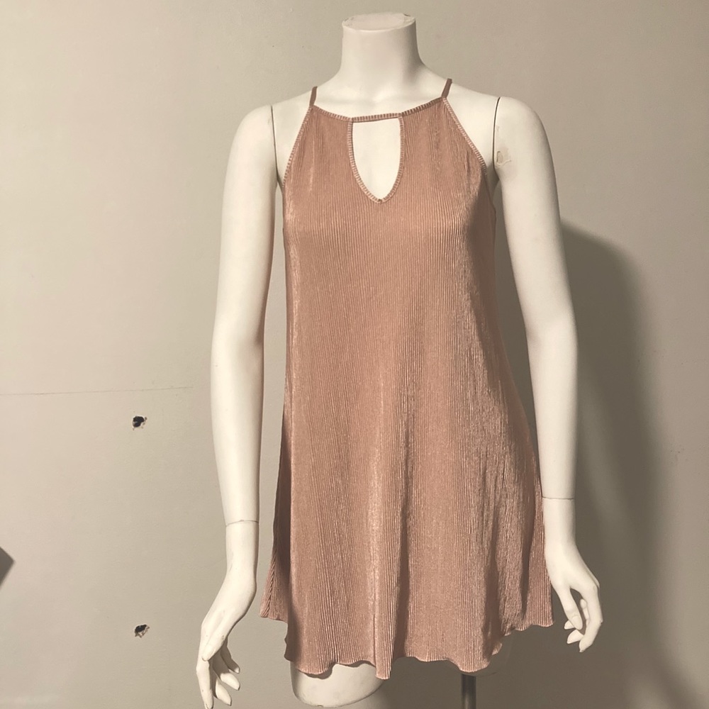 No comment NY LA pink drop waist mini dress.